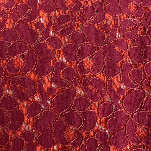 Talula | Two Tone Red and Orange Lace Dress - Small - Picture 5 of 6